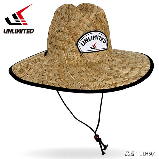 UNLIMITED ストローハット　麦わら帽子  帽子  ストラップ   UVケア  アンリミテッド ULH501