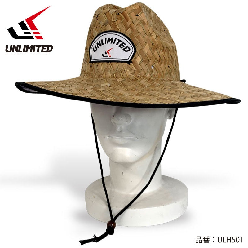 UNLIMITED ストローハット　麦わら帽子   ストラップ   UVケア  アンリミテッド ULH501