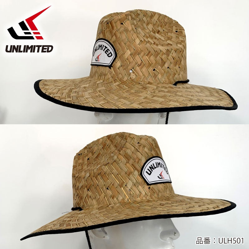 UNLIMITED ストローハット　麦わら帽子  帽子  ストラップ   UVケア  アンリミテッド ULH501