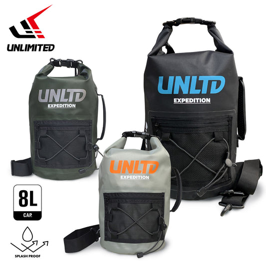 UNLIMITED EXPEDITION スプラッシュプルーフバッグ 防水バッグ 8L メンズ レディース ショルダー 浮き袋にもなる アンリミテッド ULW835 2026新作