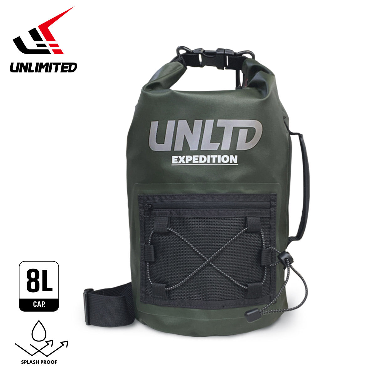 UNLIMITED 防水バッグ 8L ドライバッグ メンズ レディース ショルダー リュック 浮き袋にもなる アンリミテッド ULW835 2026新作