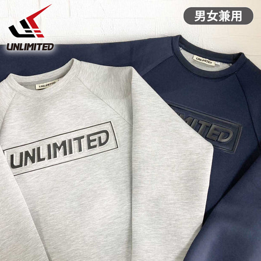 UNLIMITED ネオエアー クルーネック スウェット USW224 ウェットスーツ素材 ネオプレン ポケットあり ユニセックス 男女兼用トレーナー 3Dロゴ 立体