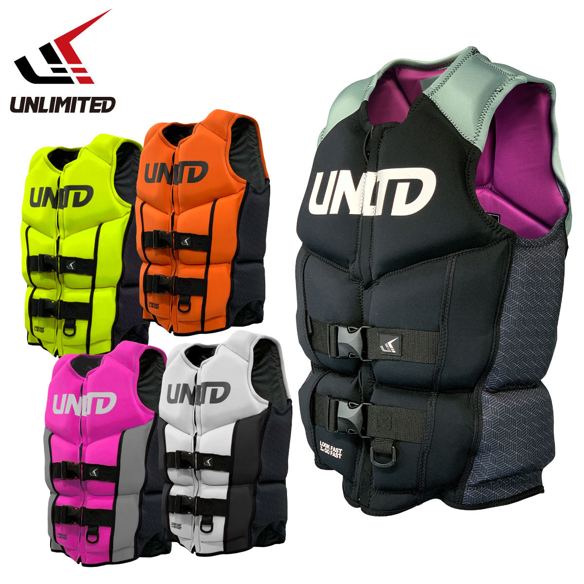 UNLIMITED RUSH Unlimited Life Jacket Men's UV0501 Jet Ski Neo Vest Small Special JCI Preliminary Inspection USCG