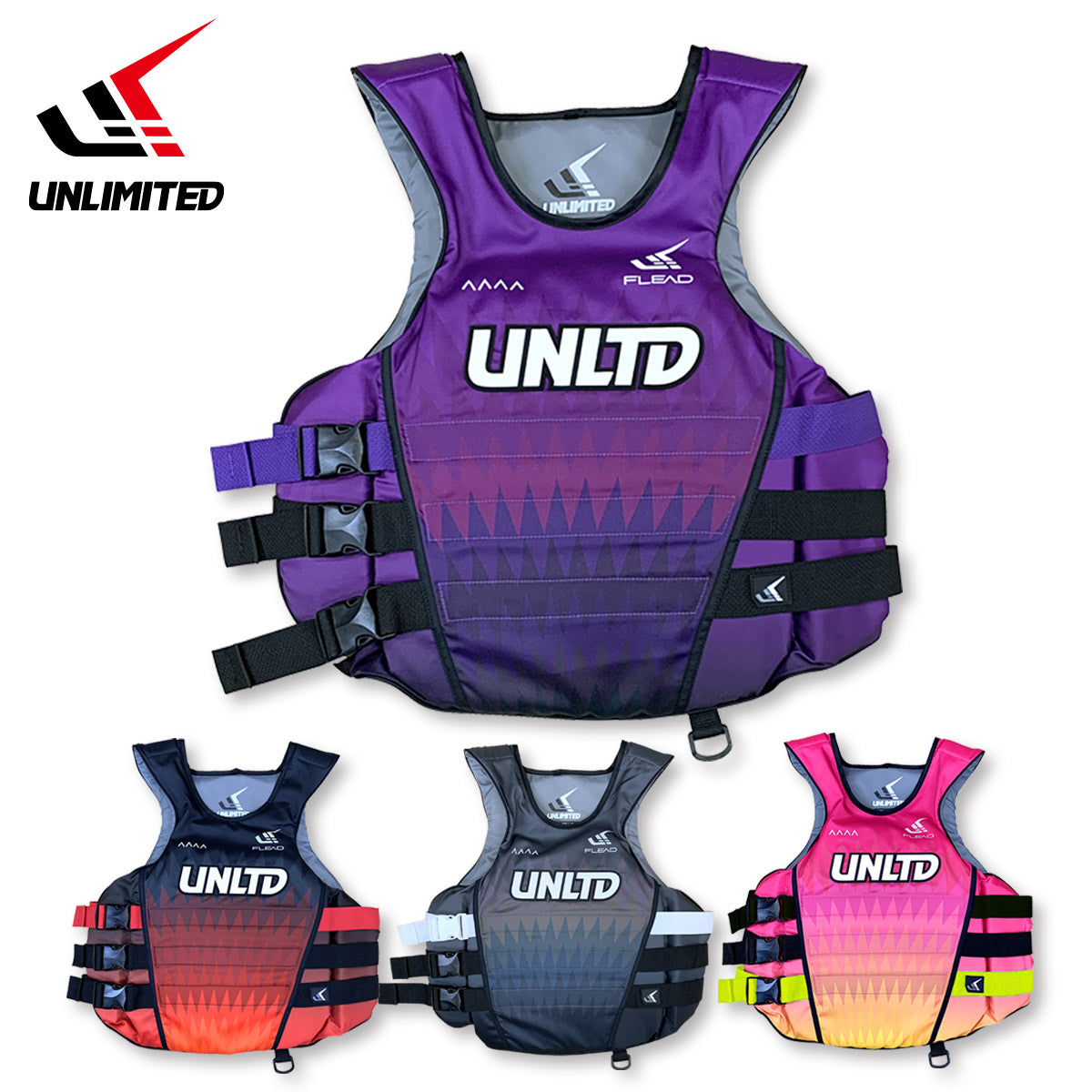 UNLIMITED ライフジャケット 大人用 ジェットスキー FLEAD S/E サイドエントリー ライフベスト アンリミテッド UV0703 2026新作