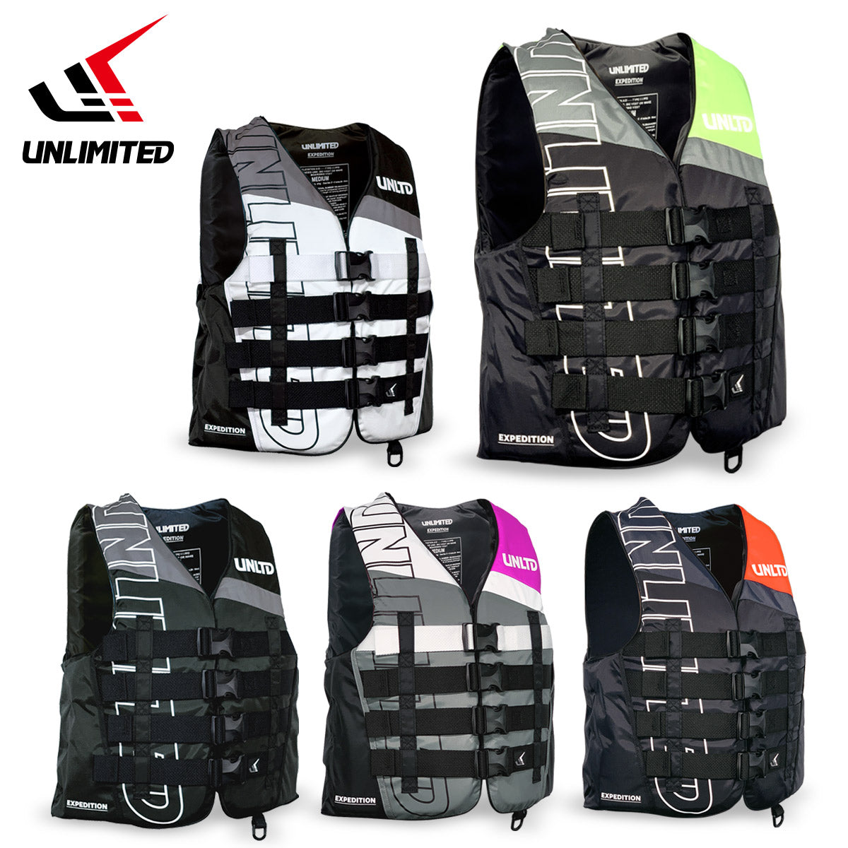 UNLIMITED ナイロンベスト ライフベスト ライフジャケット 大人用 EXPEDITION アンリミテッド UV2602 2026新作