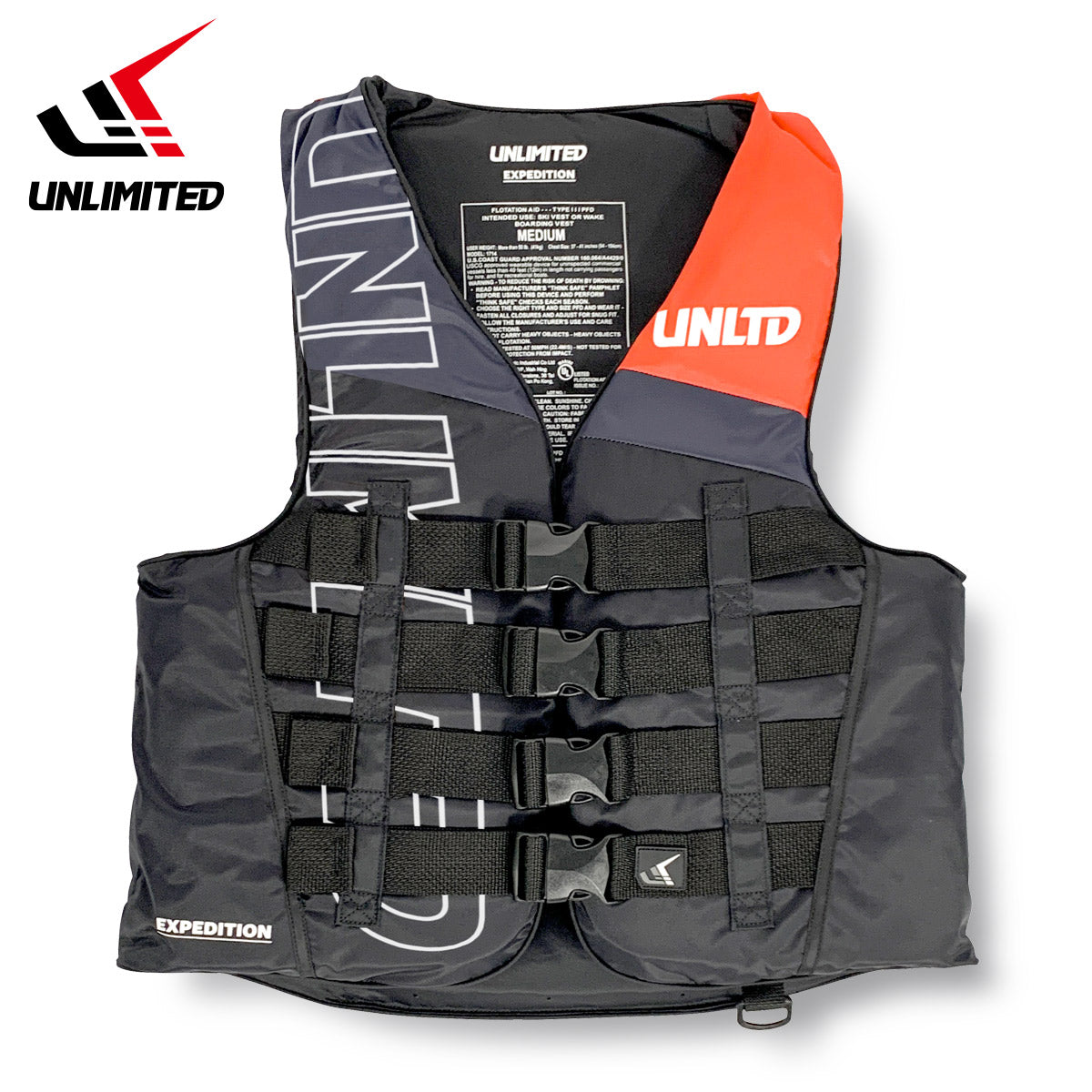 UNLIMITED ナイロンベスト ライフベスト ライフジャケット 大人用 EXPEDITION アンリミテッド UV2602 2026新作