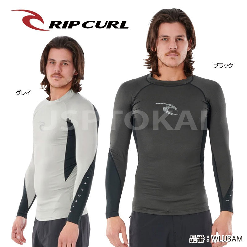 [SALE] RIPCURL WAVES LONG SLEEVE UV TEE WLU3AM Surf Rash Guard 22SP RIPCURL Men's Long Sleeve Marine Sports Popular Brand