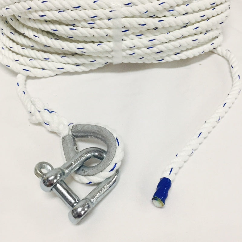 Anchor rope [8φ x 30m] For ships, mooring boats, small vessels, legal equipment, 3 ropes