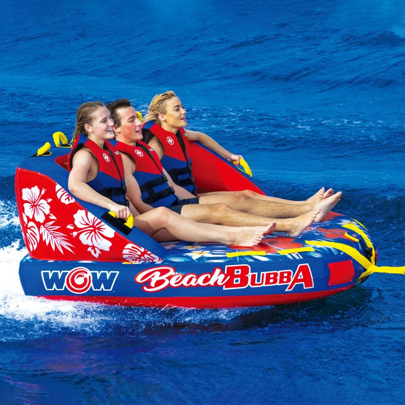 WOW Beach Bubba 3 Wow 3 People Water Toy Banana Boat Towing Tube Rubber Boat 22-WTO-3980