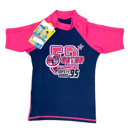 [Half Price] Children's Marine Wear Short Sleeve Rash Guard GETUP Beach Swimwear Pool Water Play Kids Sun Protection UV Care GCR-351
