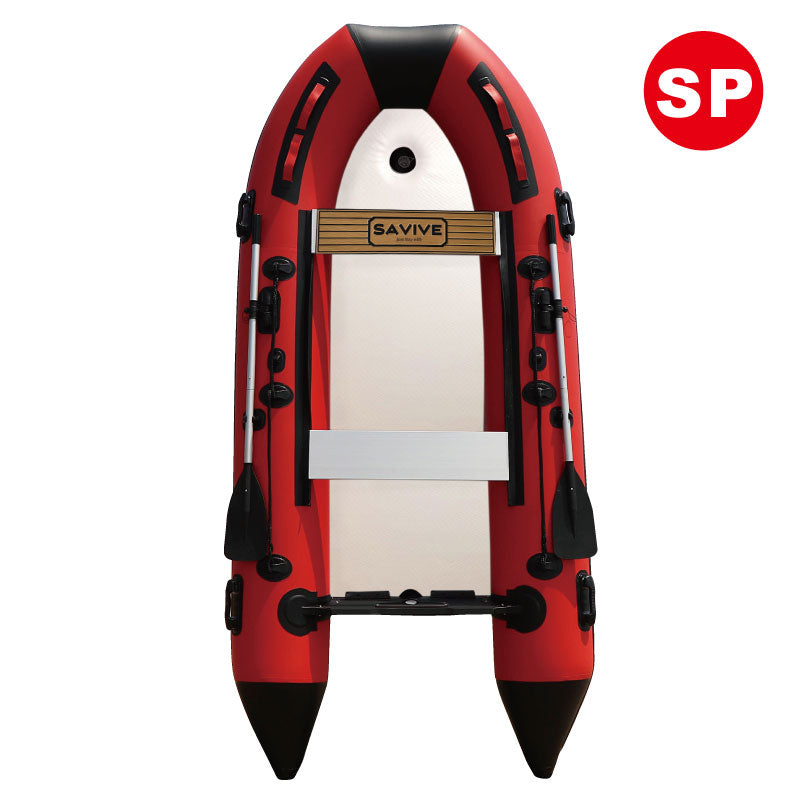 [1 year warranty] Fishing mini boat, rubber boat, 3 m, oar, pump, portable can, with 2 horsepower outboard motor, no license required, inflatable boat, capacity for 4 people, no preliminary inspection SV-IB300-SPO