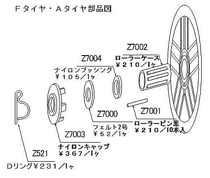 ベアリングタイヤ 用　Ｄリング　Z521　Factoryzero ファクトリーゼロ