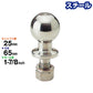 Steel 1-7/8 inch hitch ball BS-33 [Shaft diameter: 25mm] Steel trailer parts towing connection boat trailer