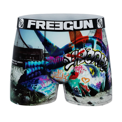 Briefs Shorty Freegun Freegun Short De Bain Homme Bleu Marine Et