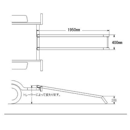 送料別途品】トレーラースロープレール 軽トレーラー用 J-2000 ファクトリーゼロ 日本製 牽引車 – JSP TOKAI