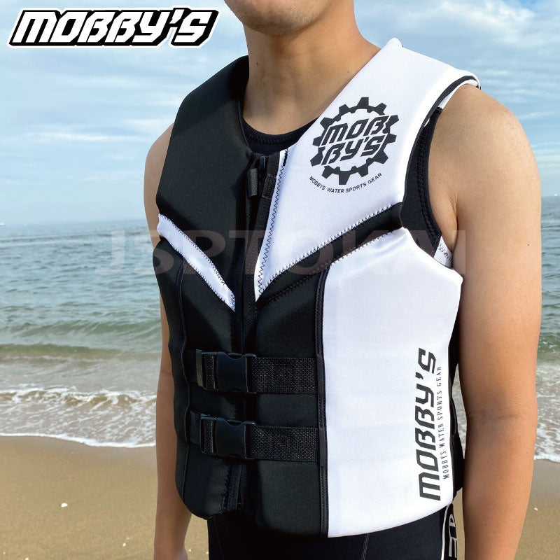 MOBBYS ライフジャケット 救命胴衣 ジェットスキー 水上バイク モビーズ フロントファスナー ネオプレン コーストガード JCI検査 JA-7730