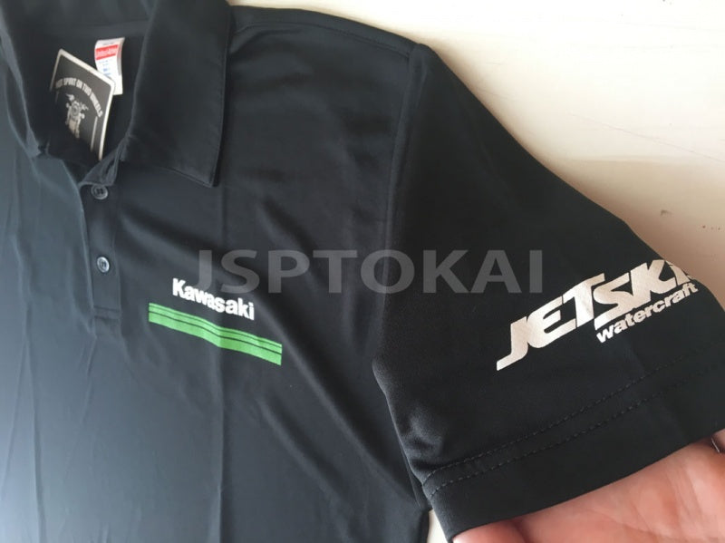 Jet Ski JETSKI Polo Shirt Black Men's Kawasaki Genuine J8901-071 Official Style