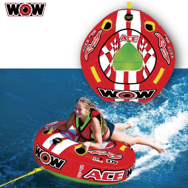WOW Ace Racing WOW ACE RACING 1 person W15-1120 Round Towing Tube Banana Boat Action Donut Rubber Boat