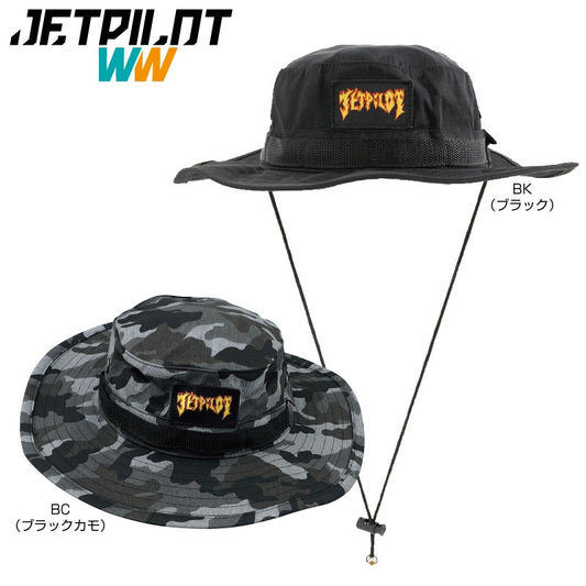 【20%OFF】JETPILOT ジェットパイロット レザーワイドプリムハット  キャップ　W22806　ブラック　帽子　人気ブランド　正規品